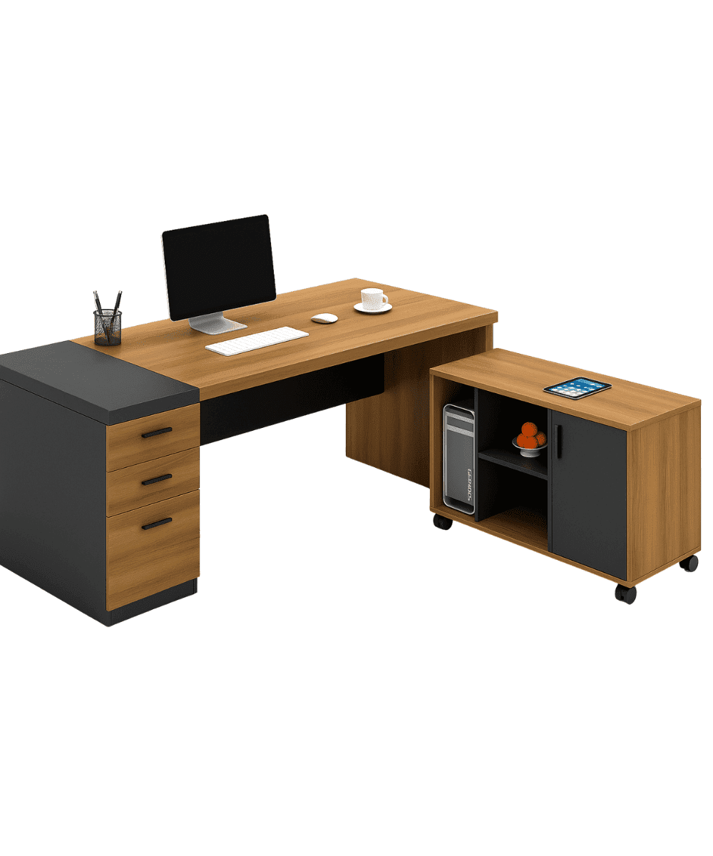 EE403 Escritorio ejecutivo con credenza - Imagen 2