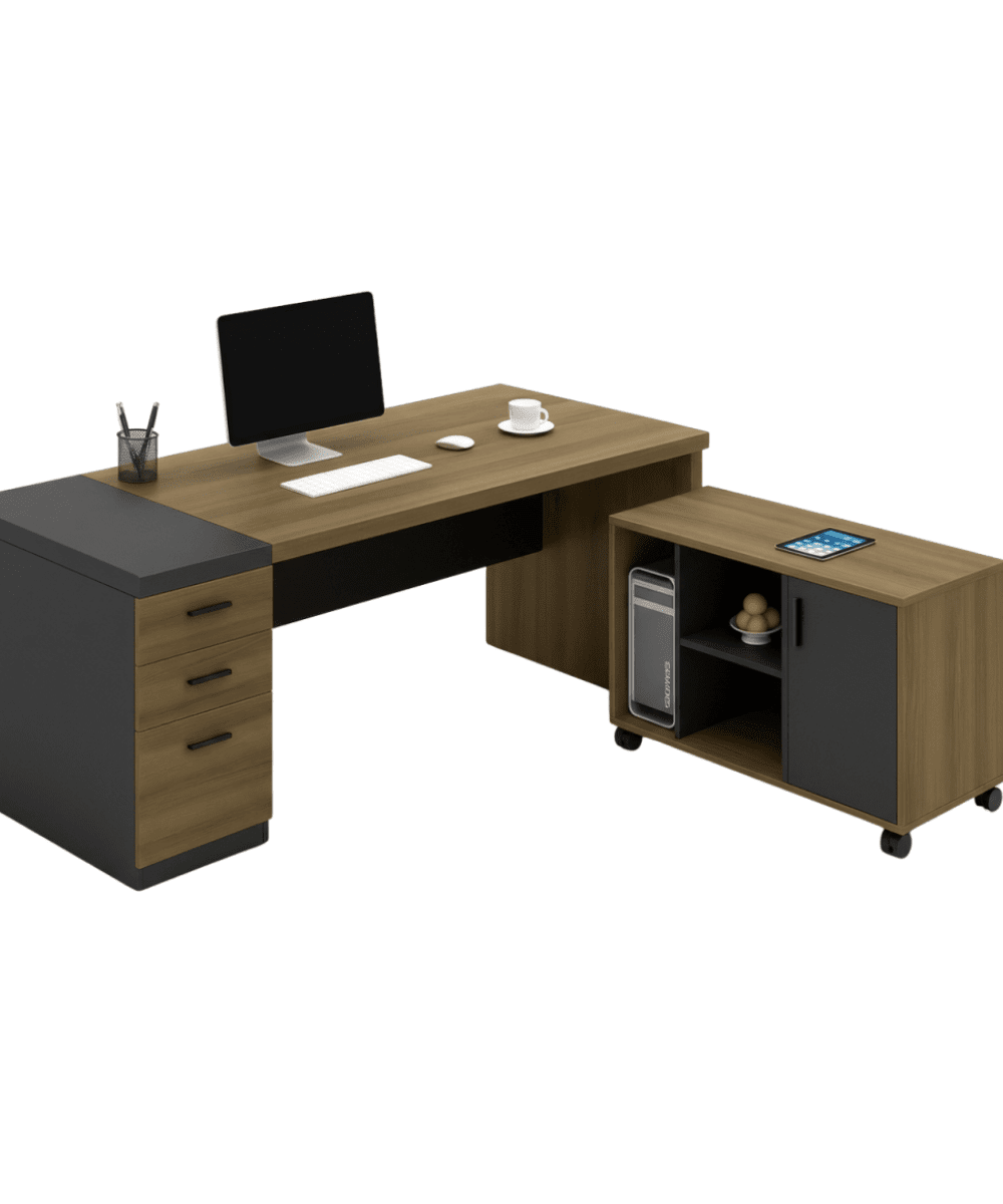 EE403 Escritorio ejecutivo con credenza