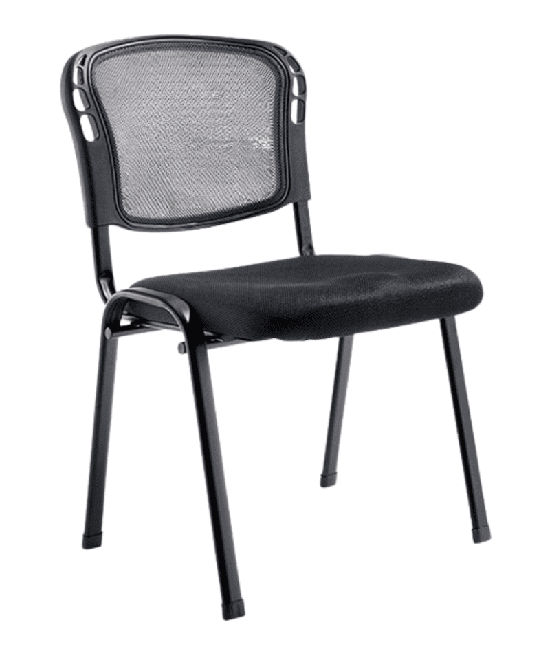 Silla de espera con respaldo de malla