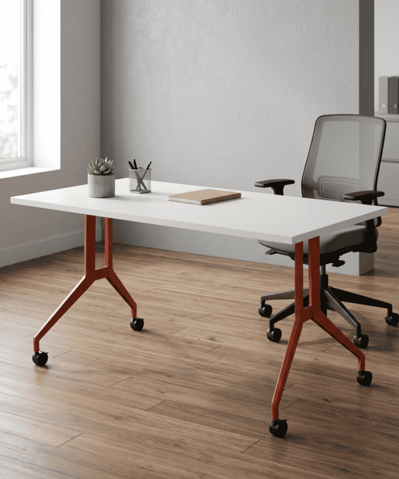 MEC16 Mesa rectangular con rodos