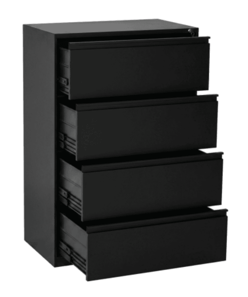 Archivo lateral de 4 gavetas de metal
